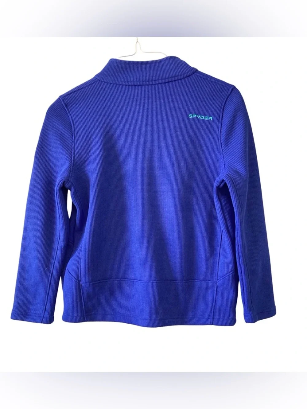 Spyder Girls XL 18 Full Zip Fleece Jacket Royal Blue Teal Ski Outdoor Active